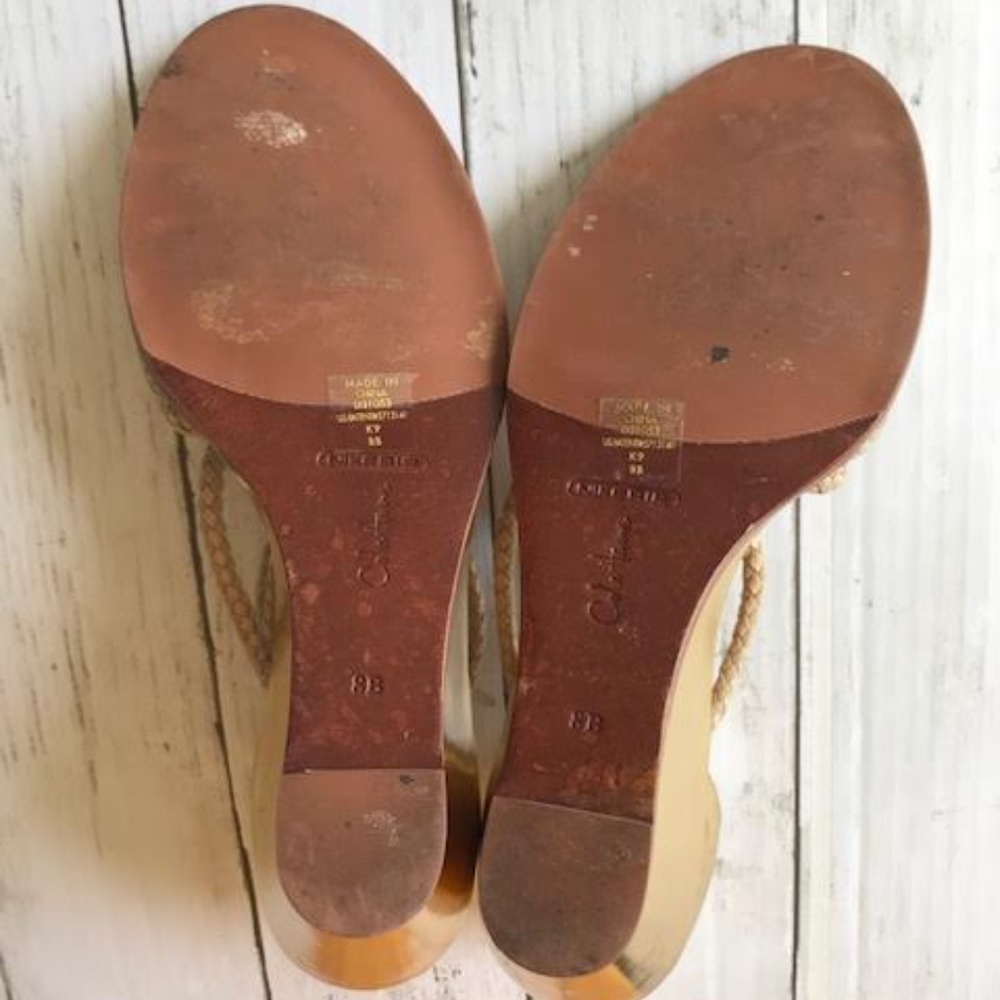 COLE HAAN GOLD ANKLE WEDGE SZ. 8B - Picture 6 of 11